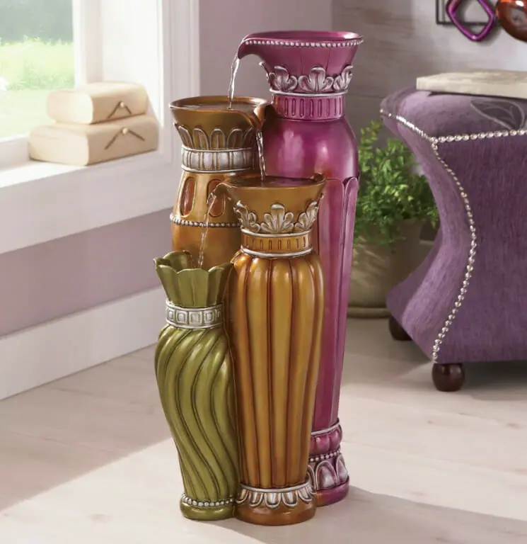 The soothing sounds of gentle splashing create a peaceful haven in your home.