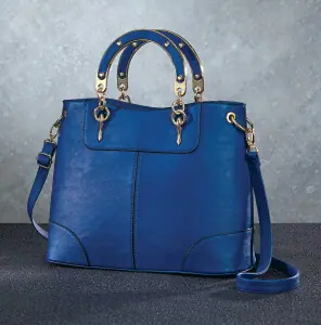 satchel with gold tone hardware