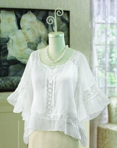 Pavlova Crochet Trim Top