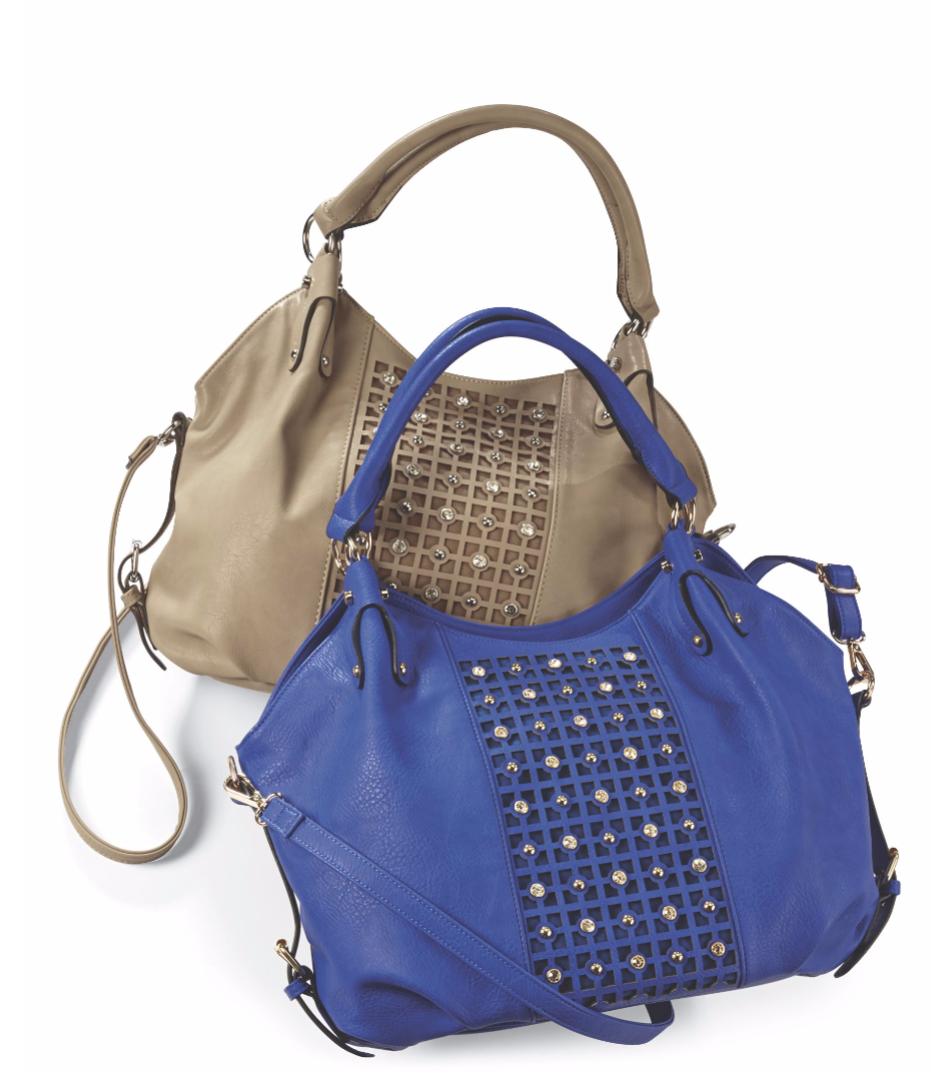 Rhinestone and Stud Hobo Bag