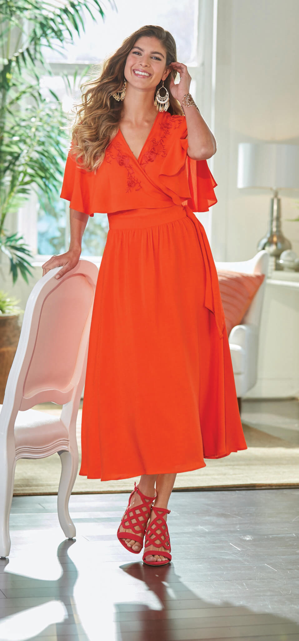 Leona Wrap Dress Standing