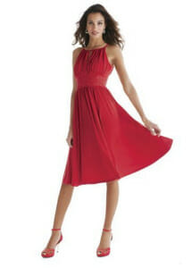 Get ready to dance the night away in a flowy, flattering red dress.