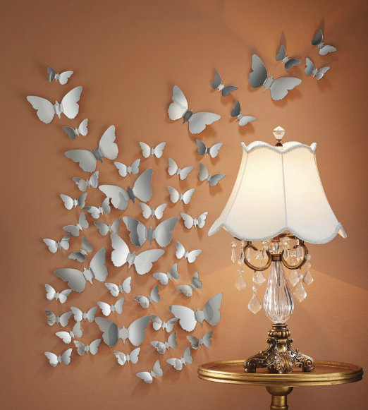 Add a scattering of butterfly wall art to an entryway
