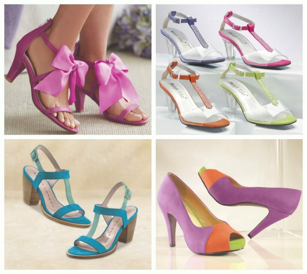 Give Spring a refreshing twist with juicy citrus, bold blues, and hot pink hues with this season's sandals.