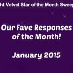 Star of the Month Fave Responses-Jan. 2015