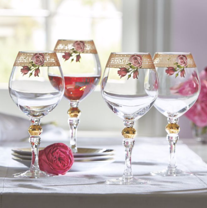 Adding a touch of crystal with stemware and serving pieces elevates the entire evening.