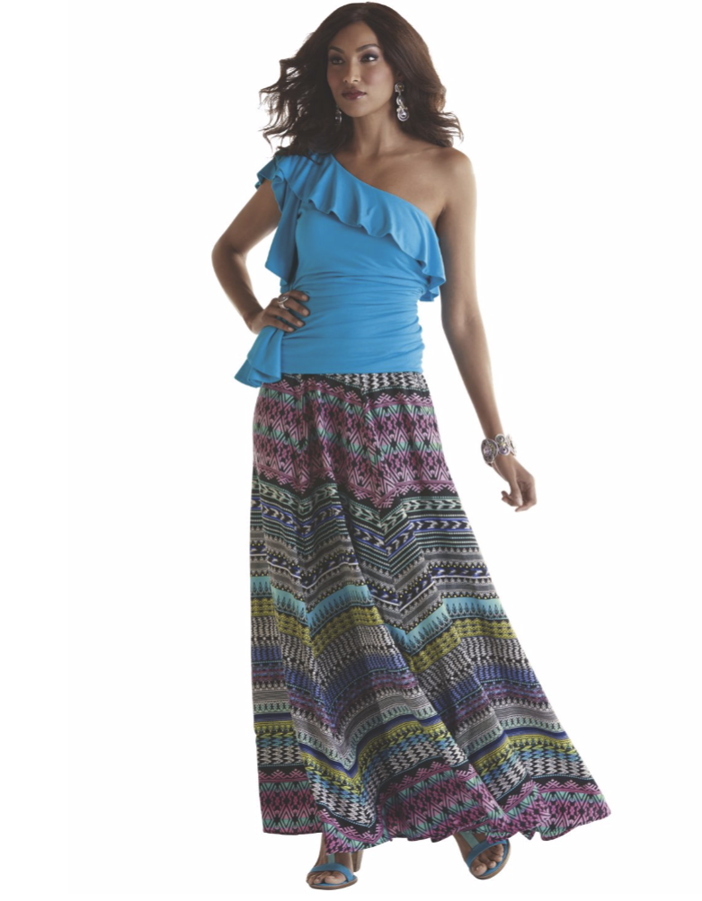 Long skirts create an instantly sophisticated look