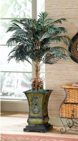 Beckoning you with the allure of the islands, this faux cycas palm stirs visions of a tropical paradise and its soft sandy beaches, warm ocean waters and gentle breezes. 