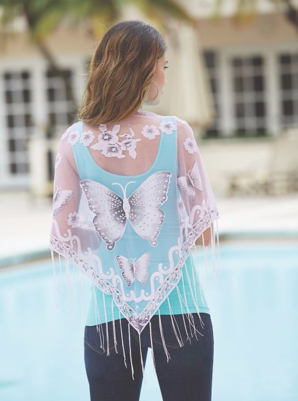 Sheer Butterfly Shawl
