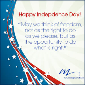 Quote about 4th of July regarding freedom