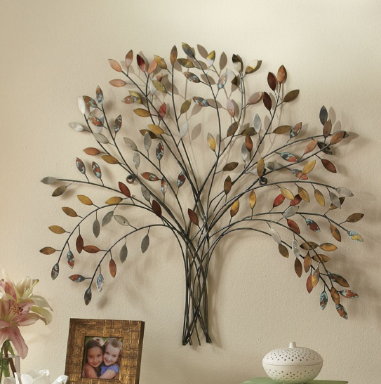 tree with leaves made of metal