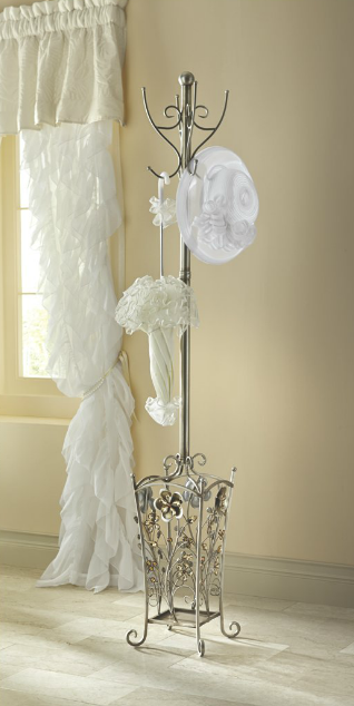 entry way umbrella stand and coat rack