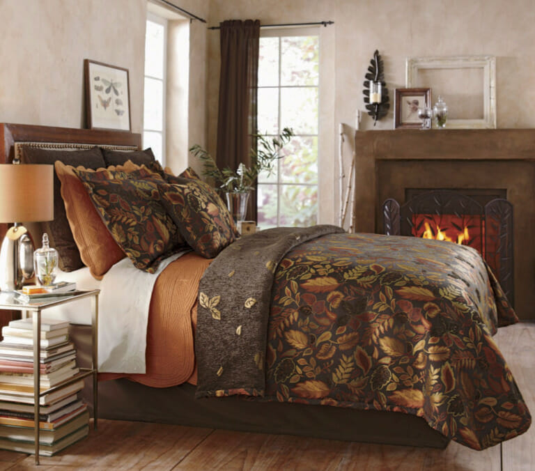 Falling Leaves Coverlet and Accessories