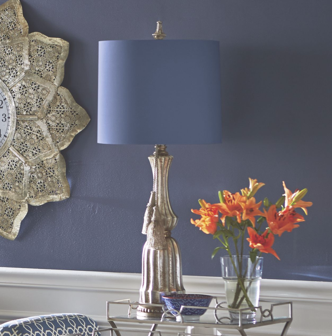 an accent of color with a lamp