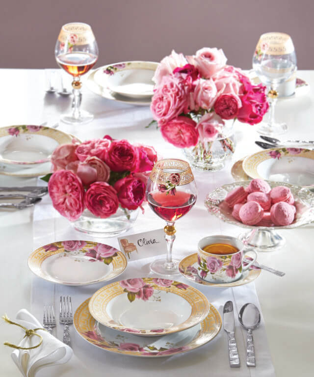 colorful flower dinnerware set