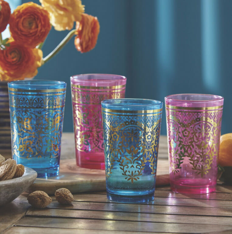Set of 4 Moroccan Tea Glasses