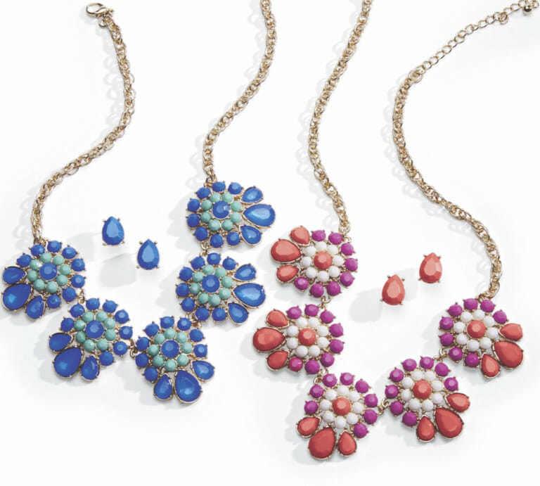 Colorful Clusters Necklace/Earrings Set