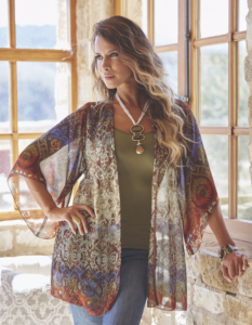 Shania Printed Duster from Midnight Velvet.