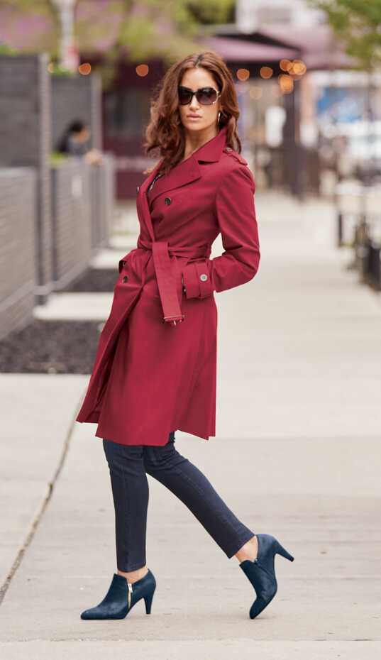 Classic Trench Coat & Red Pumps - living after midnite