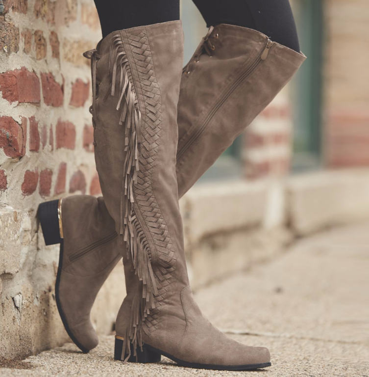Fringe Over-The-Knee Boot by Lady Couture